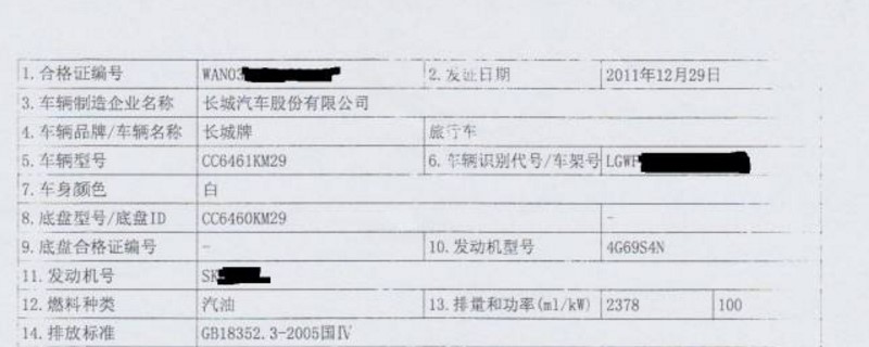 机动车合格证编号 机动车合格证编号是在合格证上面