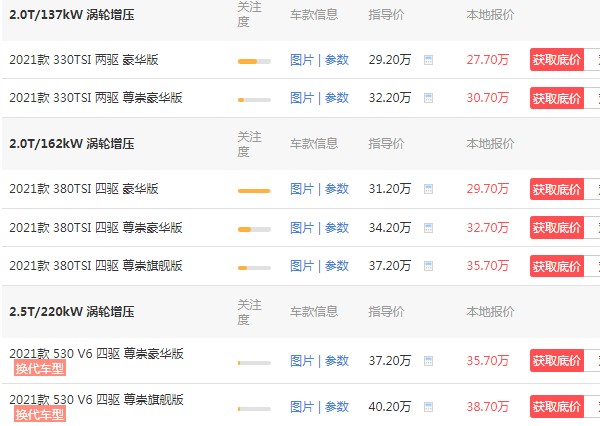 大众途昂报价380 380价格是多少(29万一台)