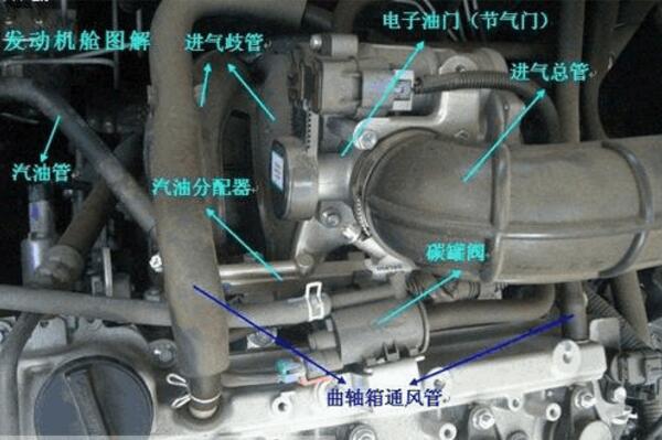 最全汽车引擎盖部件图解，这里你能找到所有发动机舱零部件
