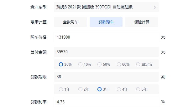 瑞虎8鲲鹏动力落地价 2021款落地仅需15.06万元（扭矩最大390牛米）