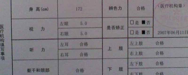 驾驶人体检都包括哪些项目