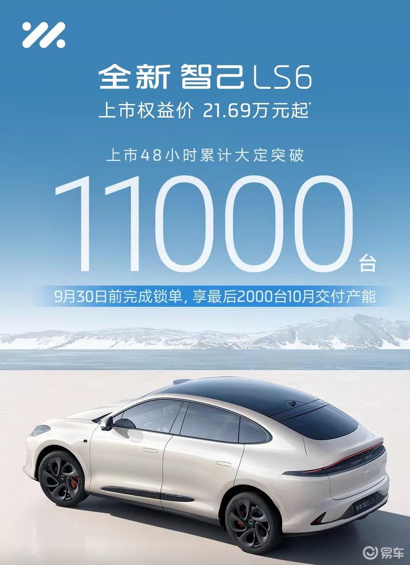 全新智己LS6上市48小时大定突破11000台 权益价21.69万元起